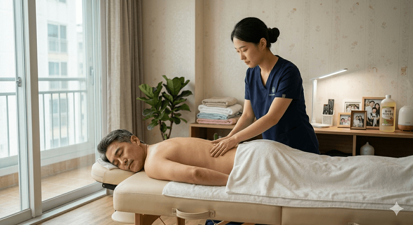 군산 출장 마사지 힐링터치 - 남성 고객 스포츠 마사지
